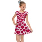 Hearts Valentine Pattern Seamless Kids  Cap Sleeve Dress