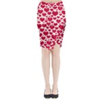 Hearts Valentine Pattern Seamless Midi Wrap Pencil Skirt