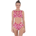 Hearts Valentine Pattern Seamless Bandaged Up Bikini Set 