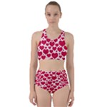 Hearts Valentine Pattern Seamless Racer Back Bikini Set