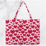 Hearts Valentine Pattern Seamless Zipper Medium Tote Bag