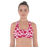 Hearts Valentine Pattern Seamless Cross Back Sports Bra