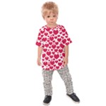 Hearts Valentine Pattern Seamless Kids  Raglan T-Shirt