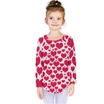 Hearts Valentine Pattern Seamless Kids  Long Sleeve T-Shirt