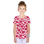 Hearts Valentine Pattern Seamless Kids  One Piece T-Shirt