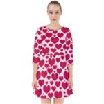 Hearts Valentine Pattern Seamless Smock Dress