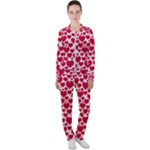 Hearts Valentine Pattern Seamless Casual Jacket and Pants Set