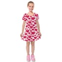 Kids  Short Sleeve Velvet Dress 