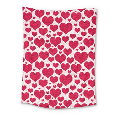 Hearts Valentine Pattern Seamless Medium Tapestry from ArtsNow.com