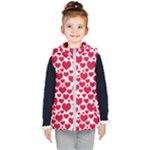 Hearts Valentine Pattern Seamless Kids  Hooded Puffer Vest