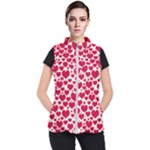 Hearts Valentine Pattern Seamless Women s Puffer Vest