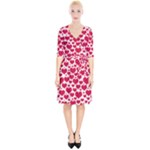 Hearts Valentine Pattern Seamless Wrap Up Cocktail Dress