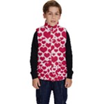 Hearts Valentine Pattern Seamless Kid s Button Up Puffer Vest