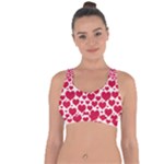 Hearts Valentine Pattern Seamless Cross String Back Sports Bra