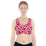 Hearts Valentine Pattern Seamless Sports Bra With Pocket