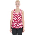 Hearts Valentine Pattern Seamless Piece Up Tank Top