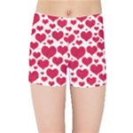 Hearts Valentine Pattern Seamless Kids  Sports Shorts