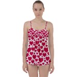 Hearts Valentine Pattern Seamless Babydoll Tankini Set