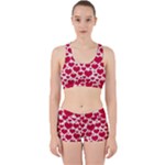 Hearts Valentine Pattern Seamless Work It Out Gym Set