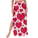 Hearts Valentine Pattern Seamless Maxi Chiffon Tie-Up Sarong