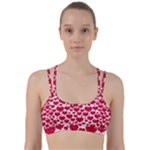 Hearts Valentine Pattern Seamless Line Them Up Sports Bra