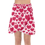 Hearts Valentine Pattern Seamless Wrap Front Skirt