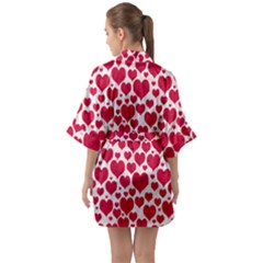 Half Sleeve Satin Kimono  