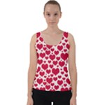 Hearts Valentine Pattern Seamless Velvet Tank Top