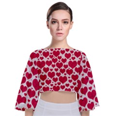 Tie Back Butterfly Sleeve Chiffon Top 