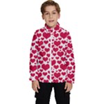 Hearts Valentine Pattern Seamless Kids  High Neck Windbreaker