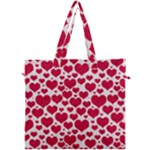 Hearts Valentine Pattern Seamless Canvas Travel Bag