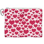 Hearts Valentine Pattern Seamless Canvas Cosmetic Bag (XXL)