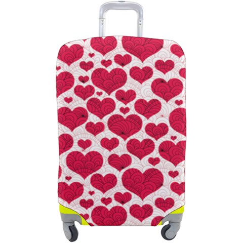 Hearts Valentine Pattern Seamless Luggage Cover (Large) from ArtsNow.com