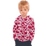 Hearts Valentine Pattern Seamless Kids  Overhead Hoodie