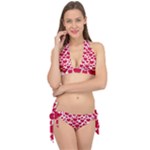 Hearts Valentine Pattern Seamless Tie It Up Bikini Set