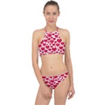 Hearts Valentine Pattern Seamless Halter Bikini Set