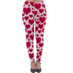 Hearts Valentine Pattern Seamless Lightweight Velour Leggings