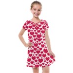 Hearts Valentine Pattern Seamless Kids  Cross Web Dress