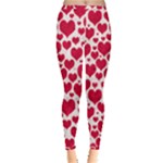 Hearts Valentine Pattern Seamless Inside Out Leggings