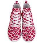 Hearts Valentine Pattern Seamless Men s Lightweight High Top Sneakers