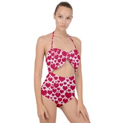 Scallop Top Cut Out Swimsuit 