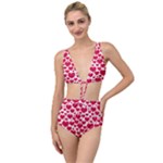 Hearts Valentine Pattern Seamless Tied Up Two Piece Swimsuit