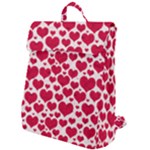 Hearts Valentine Pattern Seamless Flap Top Backpack