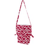 Hearts Valentine Pattern Seamless Folding Shoulder Bag