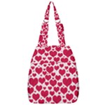 Hearts Valentine Pattern Seamless Center Zip Backpack