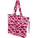 Hearts Valentine Pattern Seamless Drawstring Tote Bag