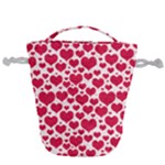 Hearts Valentine Pattern Seamless Drawstring Bucket Bag