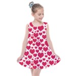 Hearts Valentine Pattern Seamless Kids  Summer Dress