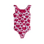 Hearts Valentine Pattern Seamless Kids  Frill Swimsuit