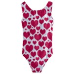 Hearts Valentine Pattern Seamless Kids  Cut-Out Back One Piece Swimsuit